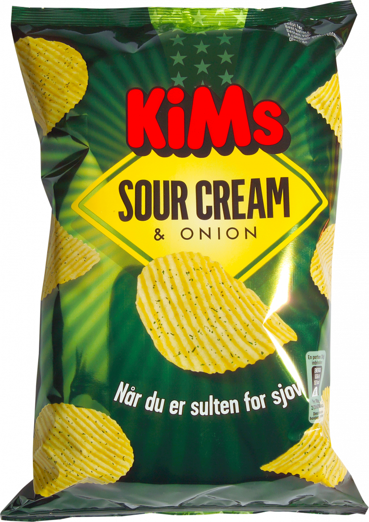 Kims Sour Cream & Onion, 175g Chips & dip hjemve.dk