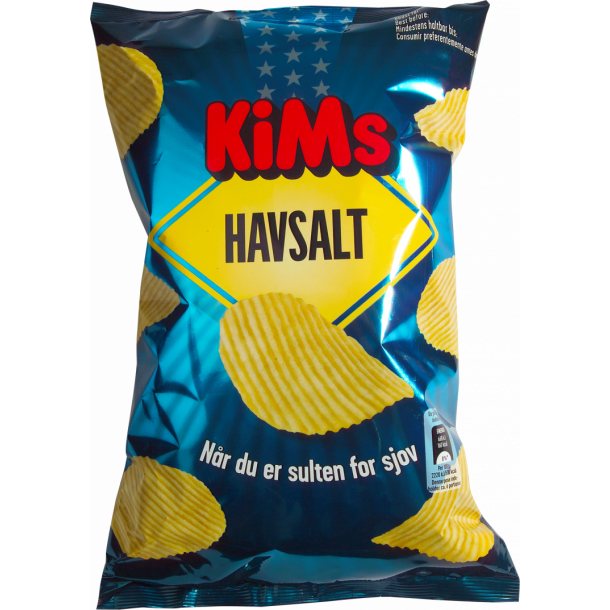 Kims Chips med havsalt, 175g Chips & dip hjemve.dk
