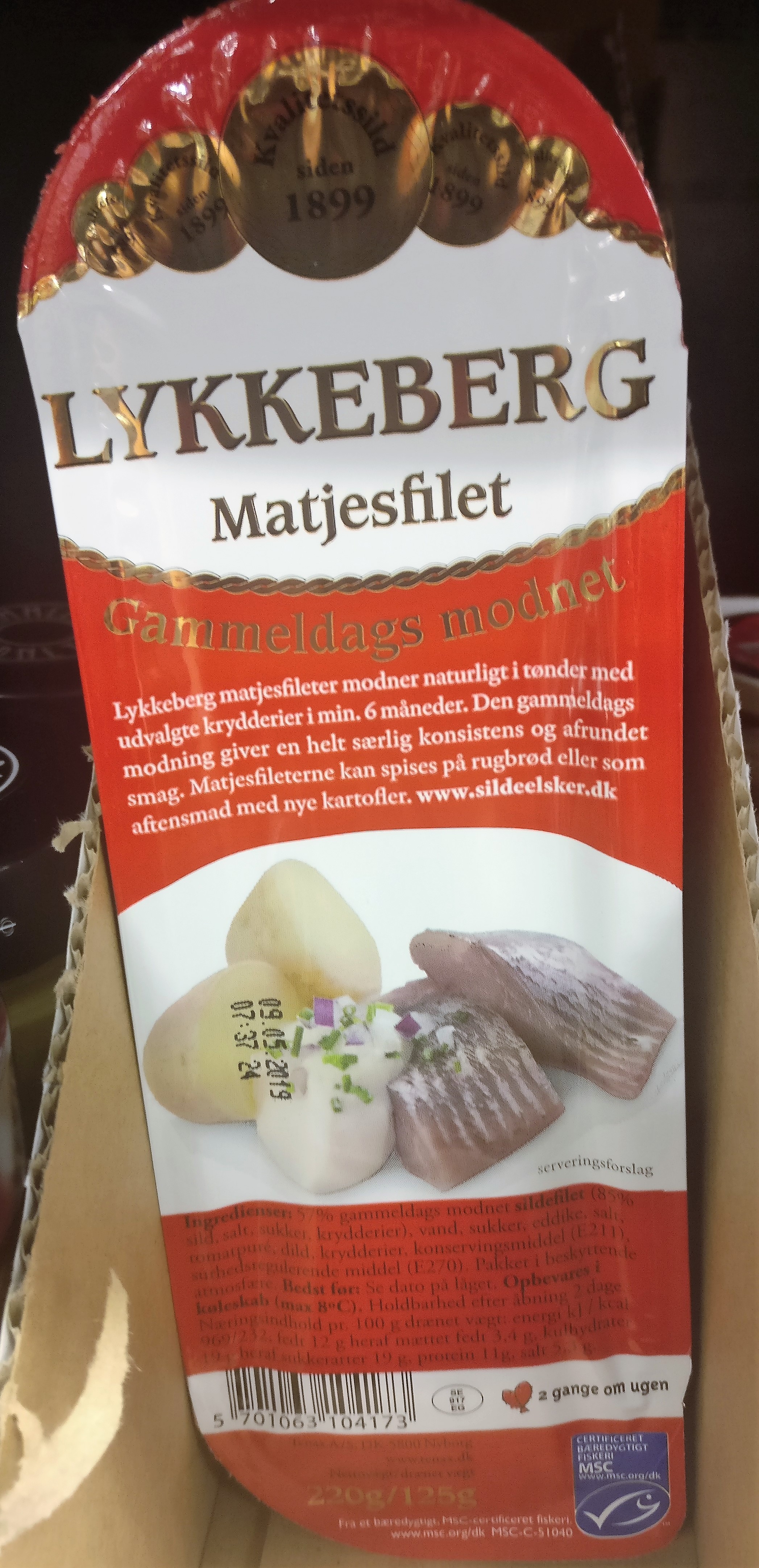 Lykkeberg Matjes sild i filet, 125g - Sild - hjemve.dk