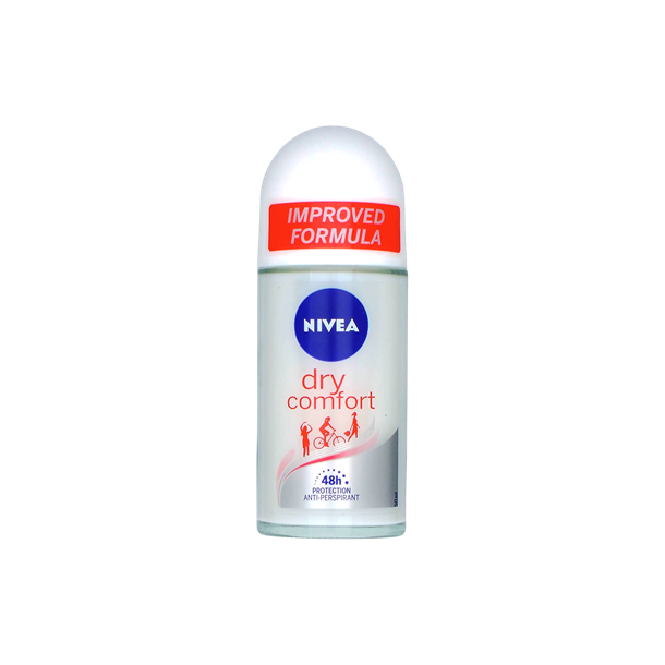 Nivea Deodorant, Dry Comfort Roll On, 50 ml